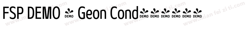 FSP DEMO - Geon Cond字体转换